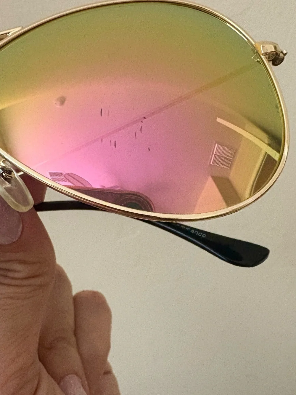 Prive Revaux “The Commando” Aviator Sunglasses - Sunset Pink - SCRATCHED
